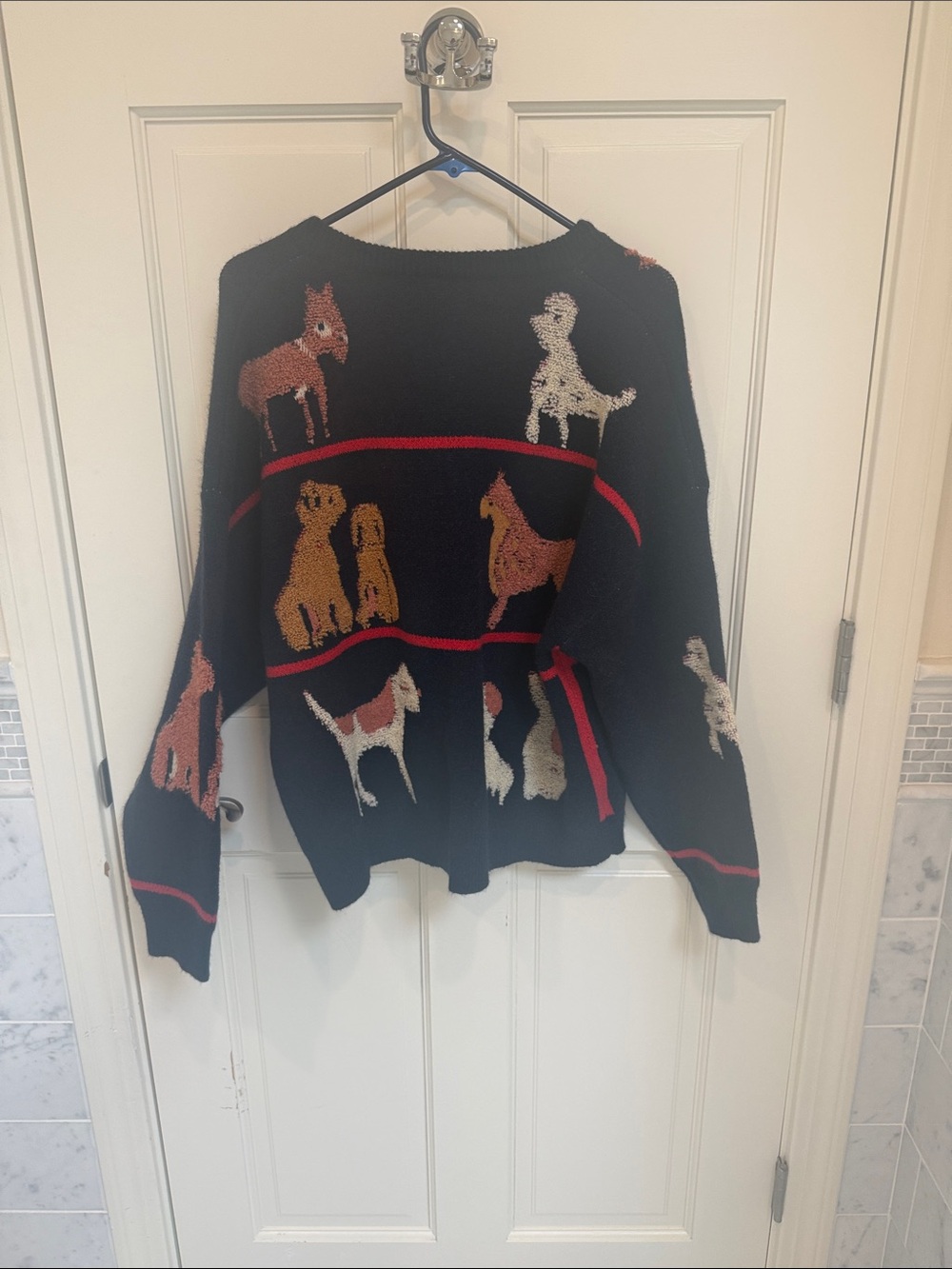 Maeve Black Cardigan with Red Speckle Knit - Picture 5 of 5